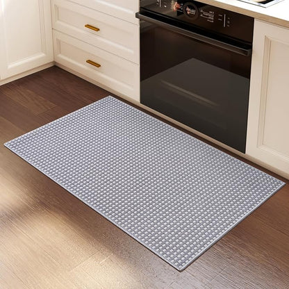 Indoor Front Door Mat Entryway Rug Non Slip Washable Gray 2x3 ft | Front Entry - Image 2