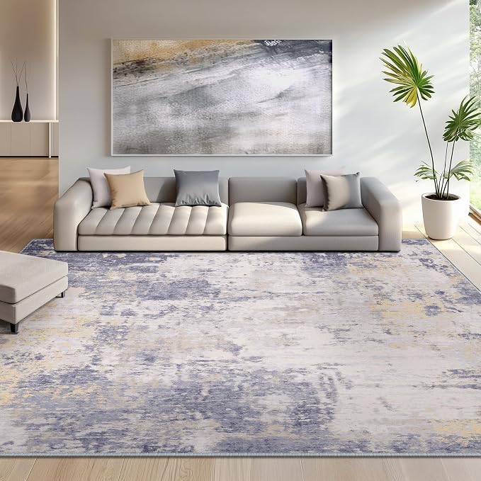 RELEANY Washable 9'x12' Abstract Area Rug by RELEANY