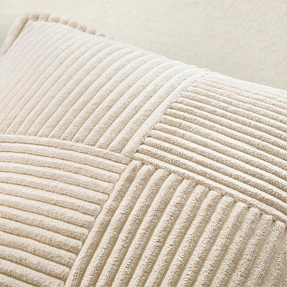 MIULEE Decorative Euro Sham Throw Pillow Covers 24x24 Inch Beige 2 Pack | Boho - Image 5