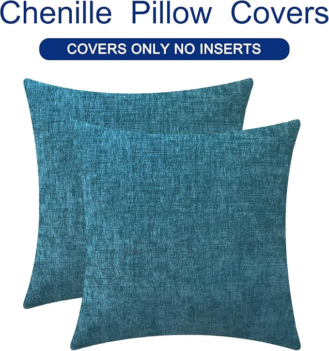 CaliTime Decorative Couch Throw Pillow Covers 20 X 20 Inches Ocean Blue | Pack - Image 6