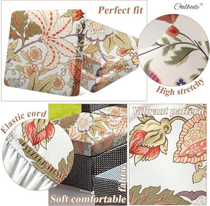 CALBODE 12Pcs High Elastic Digitally Printed Sofa Seat Cushion Cover, Soft & - Image 4