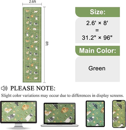 DUKINO 2.6x8 Kitchen Runner Rug, Washable Non Slip Dog Rug, Stain Resistant - Image 2