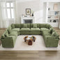 147'' Oversized U Shaped Cloud Sectional Sofa, Chenille Deep Seat Couches by WUTUTUEE