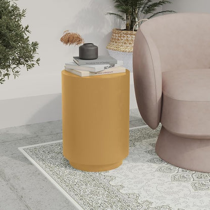 LeisureMod 14” Wide Round Side Table in Fiberstone - Image 6