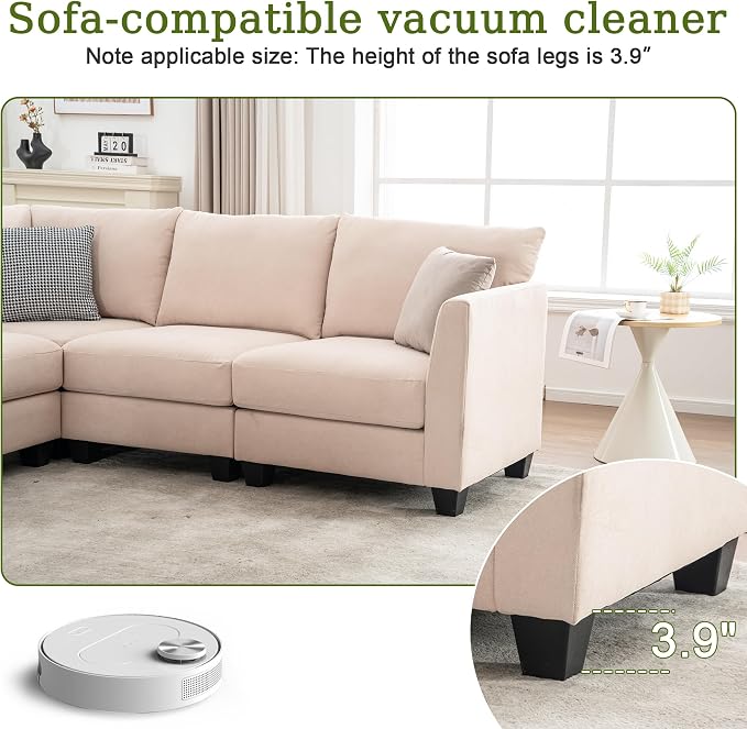 122.8" Large Sectional Couches for Living Room, 6 Seater L Shaped Modular - Image 8