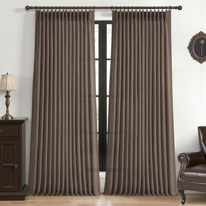 Memory Trained Pinch Pleated 102 Inch Extra Long Curtains by PleatedDrapes