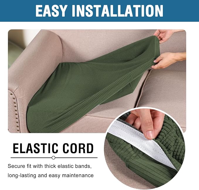 H.VERSAILTEX Super Stretch Individual Seat Cushion Covers - Image 5