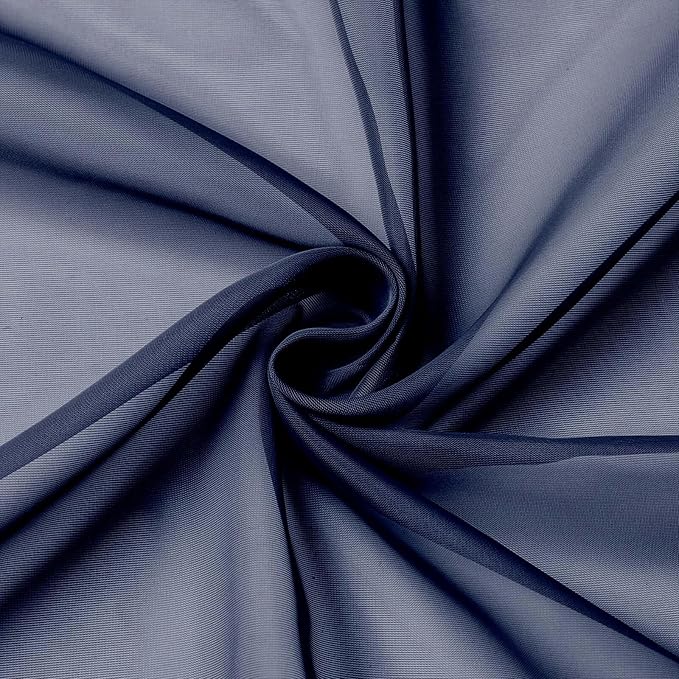 Navy Blue Kitchen Curtains 30 Inch Length Tier 2 PCS, Solid Soft Airy Half - Image 9