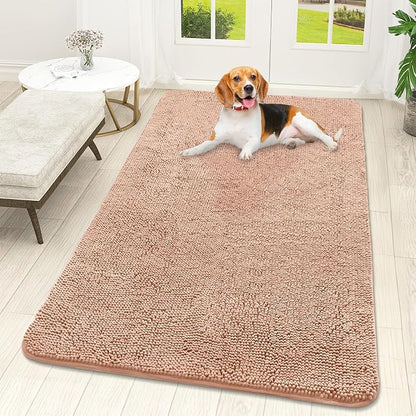 OLANLY Dog Door Mat for Muddy Paws 59x32, Super Absorbent Chenille Mud Mat | by OLANLY