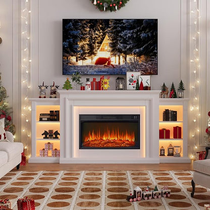 80" LED Lights Electric Fireplace - Image 6