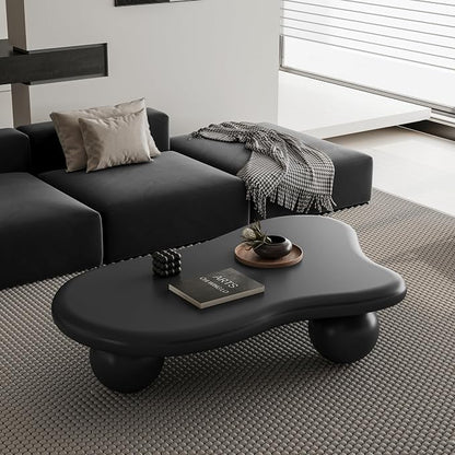 47" Cloud Coffee Table for Living Room Irregular Coffee Table Modern Low Coffee - Image 3
