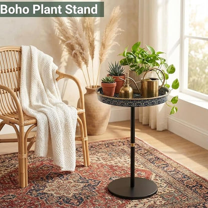 Gesodant Boho Single Leg Round Side Table - Image 7