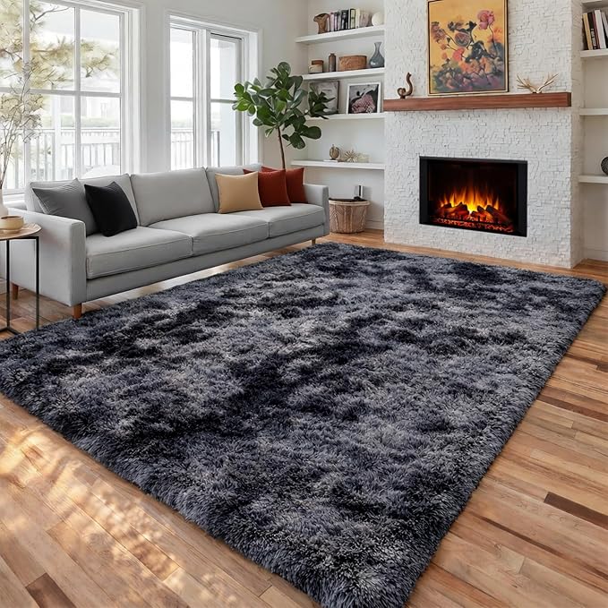 Abstract Shaggy Area Rug 6x9 Feet, Plush Fluffy Rugs by PAGISOFE