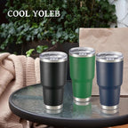 30 oz Tumbler with Lid Stainless Steel Tumblers Vacuum Insulated Cup Reusable Powder Coated Travel Mug Double Wall Leak Proof Portable Cups Keep Cold Drinks for 12 Hours, Dark Green, 1 Pack