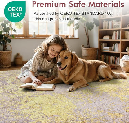 6x9 Ft Area Rugs for Living Room, Soft Non-Slip Washable Rugs Modern Abstract - Image 5