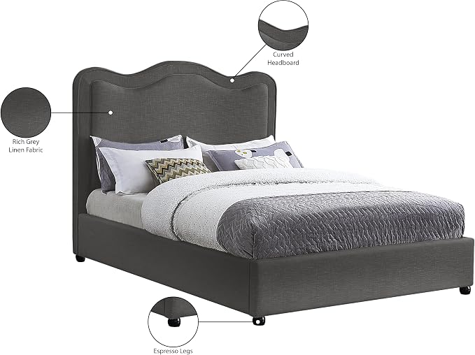 Meridian Furniture FelixGrey-Q Felix Collection Modern | Contemporary Linen - Image 9