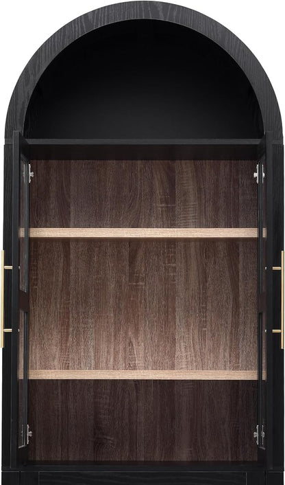 VilroCaz 71" Tall Arched Kitchen Pantry - Image 6