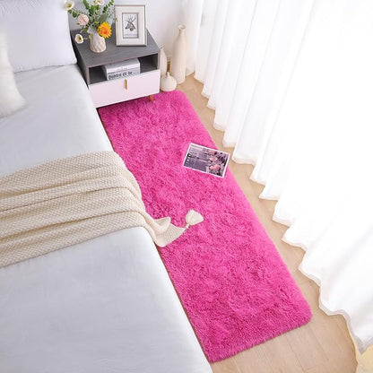 Chicrug Soft Runner Rug for Bedroom Living Room Plush Fluffy Rugs 2x6 | Shag - Image 4