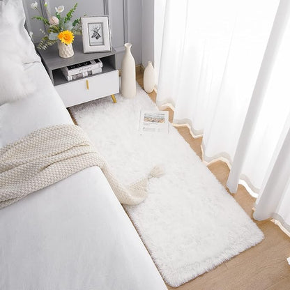 Chicrug Soft Runner Rug for Bedroom Living Room Plush Fluffy Rug 2x10 | Shag - Image 4
