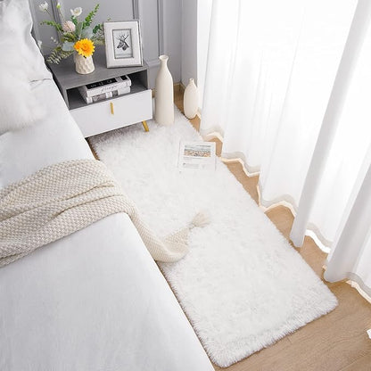 Chicrug Soft Runner Rug for Bedroom Living Room Plush Fluffy Rugs 2x6 | Shag - Image 3