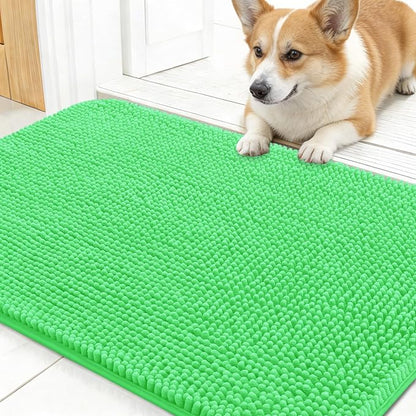 OLANLY Dog Door Mat for Muddy Paws 24x16, Super Absorbent Chenille Mud Mat | by OLANLY