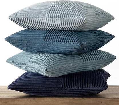 MIULEE Dusty Blue Navy Farmhouse Throw Pillow Covers 16x16 Inch Set of 4 Boho - Image 6