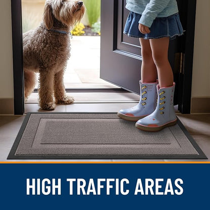 OLANLY Front Door Mat Outside 71x47, All-Season Heavy-Duty Rubber Doormat | - Image 6