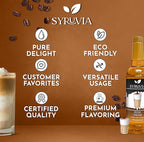 Syruvia Irish Cream Syrup for Coffee - 25.4 fl oz. Kosher and Gluten-Free. Perfect for Enhancing Drinks, Sodas, Shakes, Desserts, and More.