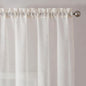 Simplebrand Natural Linen Textured Sheer Curtains 63 Inch Length 2 Panels by Simplebrand