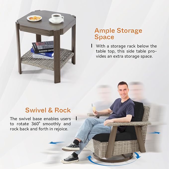 Joyside Patio Chair with Side Table - Image 5