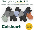 Cuisinart Heritage Kitchen Oven Mitts – Heat-Resistant Kitchen Mitts for Oven with Non-Slip Neoprene Palm, Long Cuff, and Cotton Filling – Durable Oven Gloves for Cooking, Baking, & Grilling