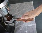 58mm Bottomless Portafilter for Gaggia Classic Pro, Evo, E24 Espresso Machines With Upgraded Walnut Handle and 18-21 Gram Filter Basket
