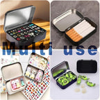 Small Metal Box With Lid-Cookie Tins Metal Tins With Lids Lens Wipes Storage Container Mini Portable Box,Empty Hinged Tin,For Organize Mint Candy Jar,Sewing Tools,DIY Gift Boxes(Black 20 Pcs)