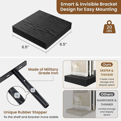 fuqing Floating Shelves for Wall, Wall Mounted Wood Floating Shelf - Image 3