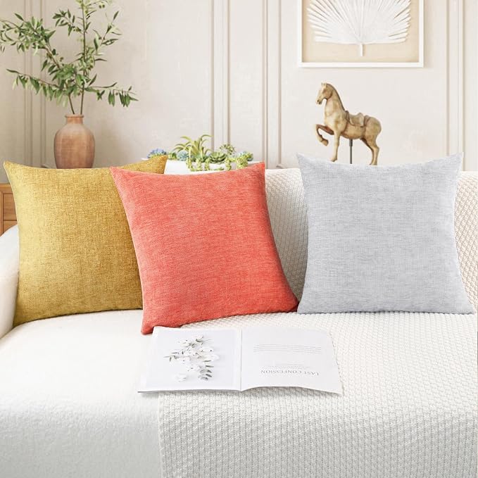 CaliTime Decorative Couch Throw Pillow Covers 18 X 18 Inches Living Coral | - Image 5