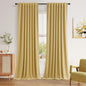 100% Blackout Curtains 102 Inch Length 2 Panels Set by Guken