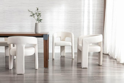 BESTANO Modern Linen Fabric Upholstered Dining Chairs - Image 4