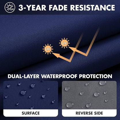 MIULEE Navy Outdoor Seat Cushion 24x24 Inch Waterproof & 3 Year Fade Resistant - Image 3