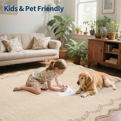 GarveeHome 6x9 Scalloped Area Rug Soft Washable Rug - Image 7