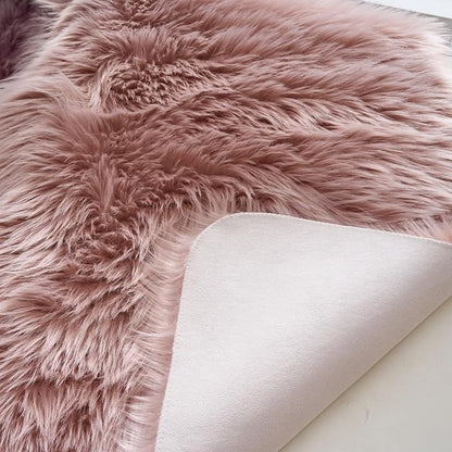 EasyJoy Ultra Soft Fluffy Shaggy Area Rug Faux Fur Rug Chair Cover Seat Pad - Image 6