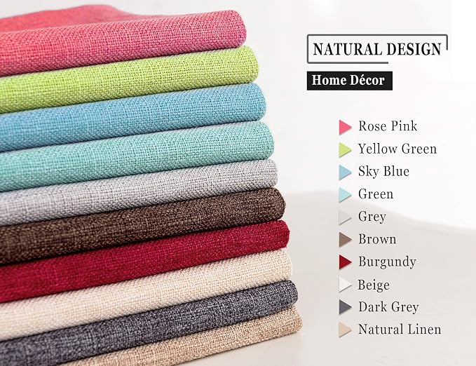 Stellhome Linen Throw Pillow Covers Square Solid Farmhouse Burlap Cushion Covers - Image 5