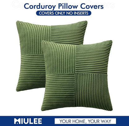 MIULEE Moss Green Decorative Throw Pillow Covers - Image 6