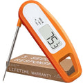 Lavatools Javelin® Ultra-Fast 2-Second Digital Instant Read Meat Thermometer for Grill and Cooking, 2.75" Probe, Compact Foldable Design, Large Display, IP65 Water Resistant, NSF Certified – Tangerine