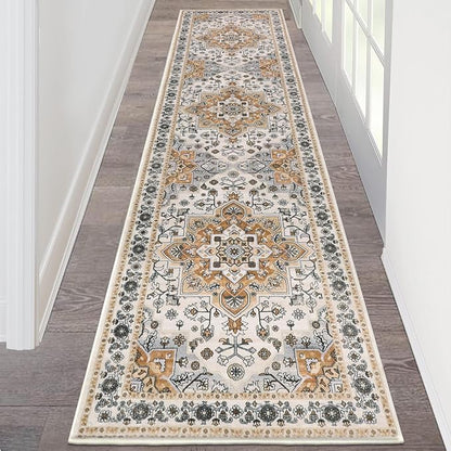 HEBE Hallway Runner Rug 2'x8', Washable Non Slip Kitchen Rug Runner | Soft Boho by HEBE