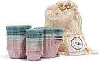 The Silicone Kitchen Reusable Silicone Baking Cups Gift Set Bundle, 24 Regular, 12 Jumbo, 24 Mini, Pink, Blue, Gray