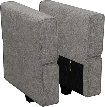Belffin Fabric Modular Sectional Sofa Armrest Backrest Module Couch Side - Image 2
