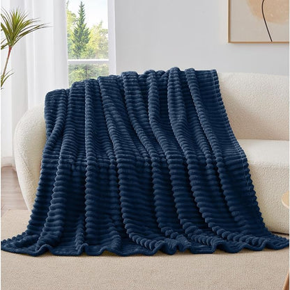 BEDELITE Striped Fleece Throw Blanket, Soft Cozy, Lightweight Warm, Machine - Image 8