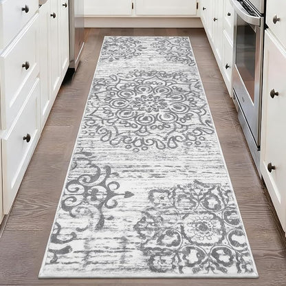 HEBE Hallway Runner Rug 2'x6', Washable Non Slip Kitchen Rug Runner | Soft Boho by HEBE