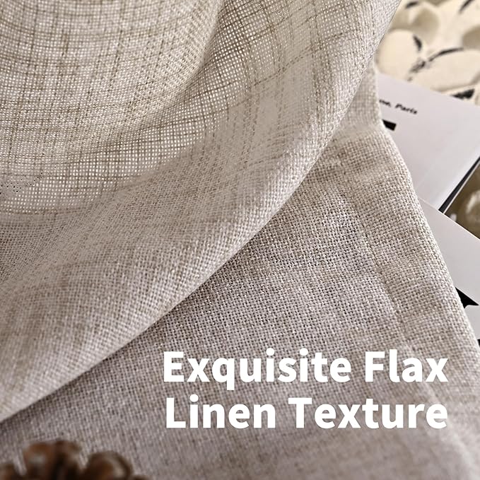 YoungsTex Natural Linen Curtains 42 X 63 Inch Long - Image 4