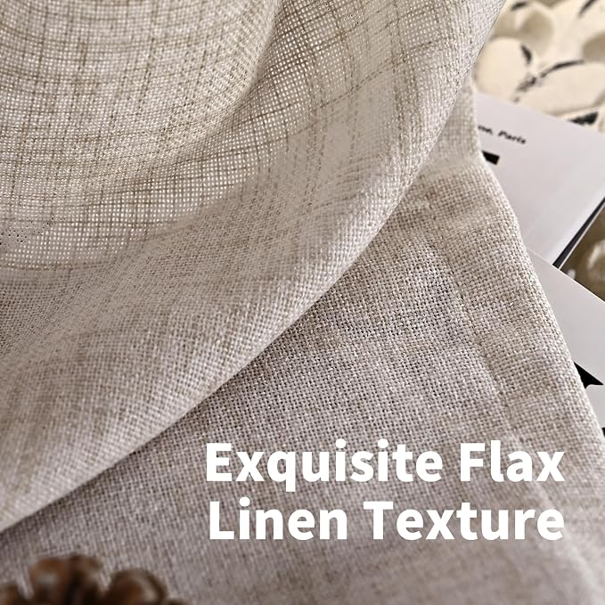 YoungsTex Short Linen Curtains 34x48 Inch Long - Image 4